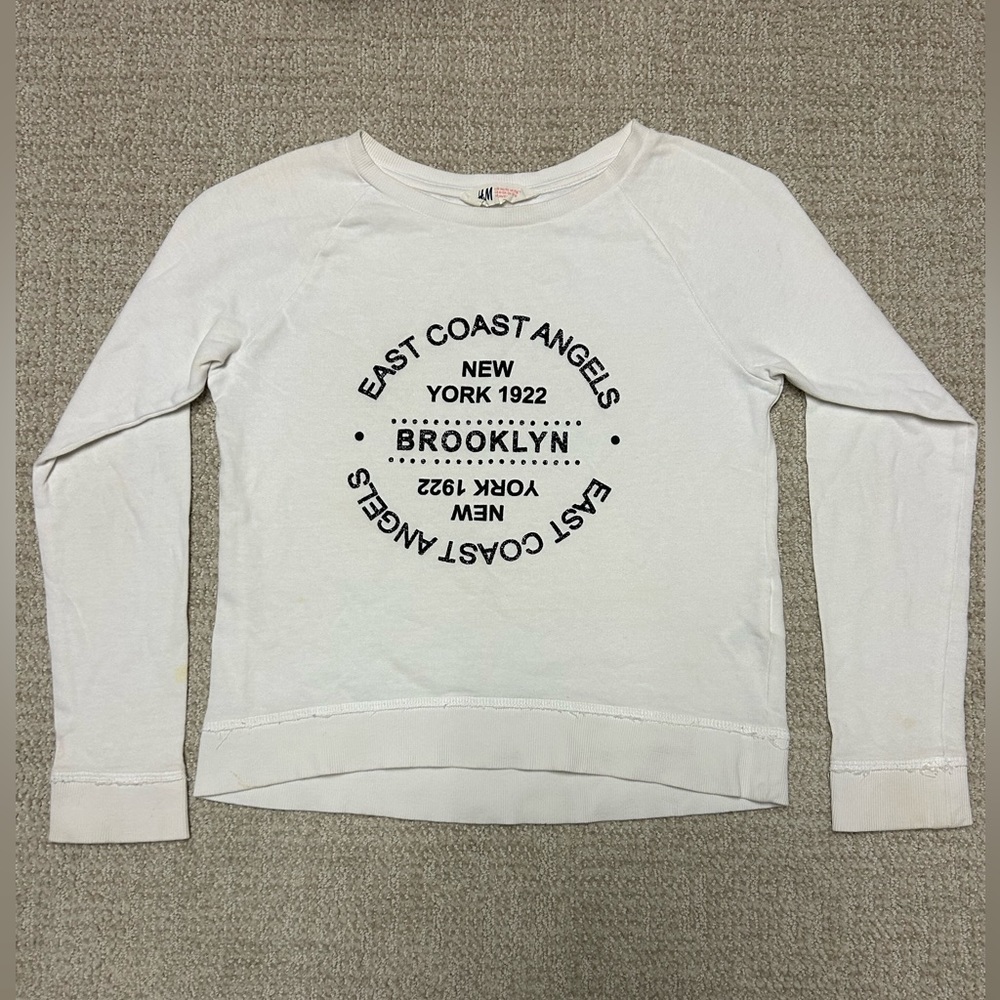 White long sleeve shirt with la angels